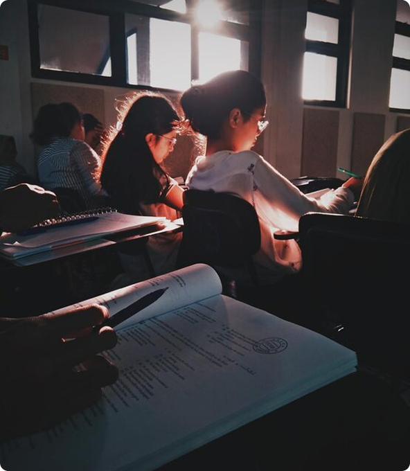 Students studying together